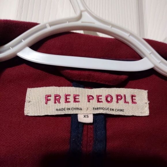 NWT Free People Maroon Red Ella Sergeant Military/Riding Jacket. - Picture 9 of 10